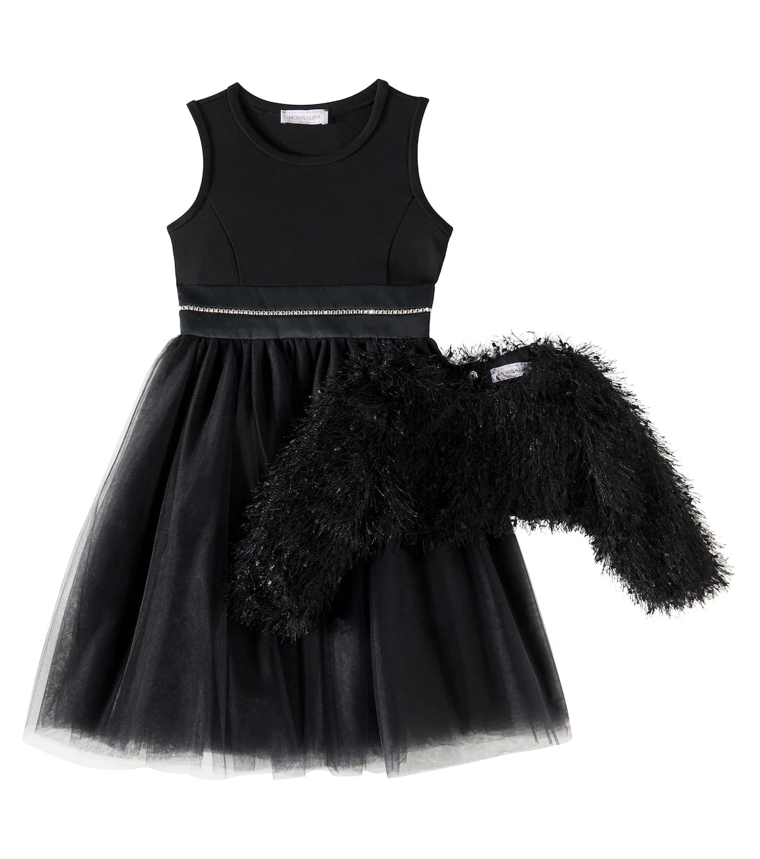 Monnalisa - Embellished tulle dress