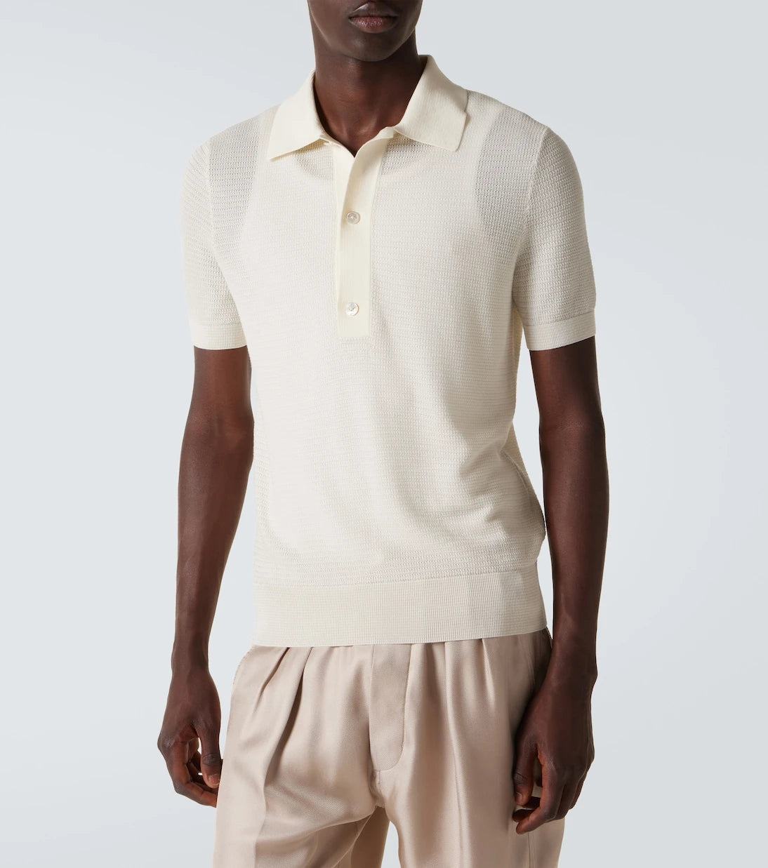 Tom Ford - Cotton and silk polo shirt