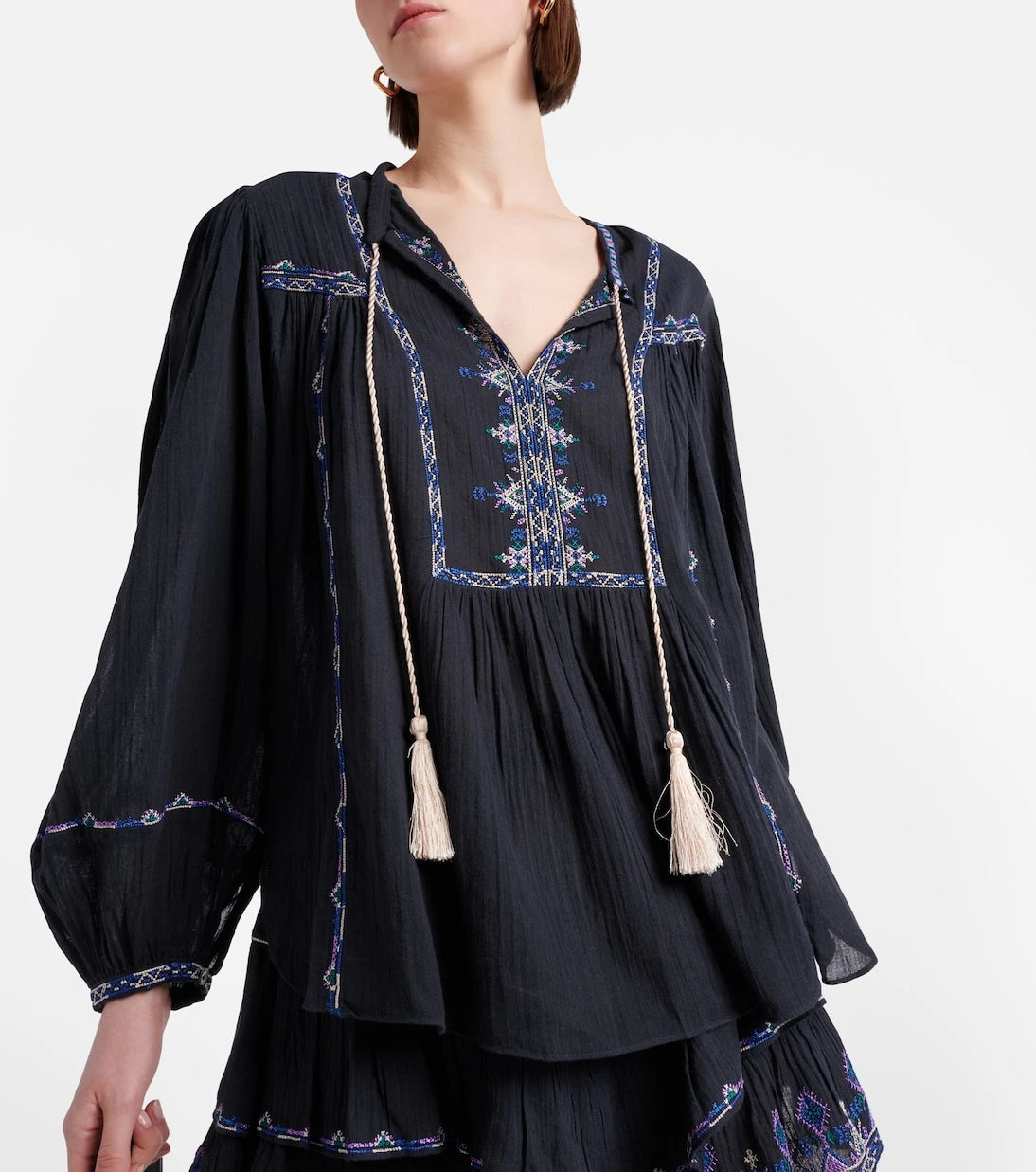 Marant Etoile - Silekia embroidered cotton blouse