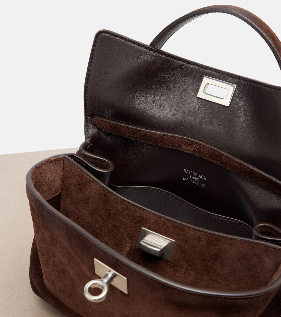 Balenciaga - Rodeo Mini suede top-handle bag