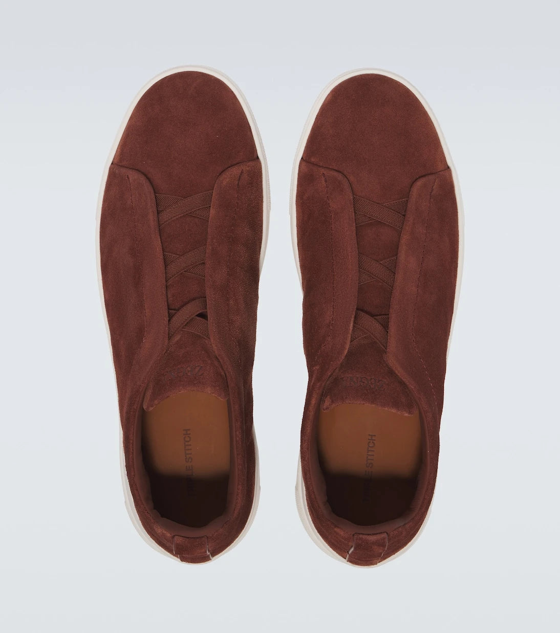 Zegna - Triple Stitch Low suede sneakers