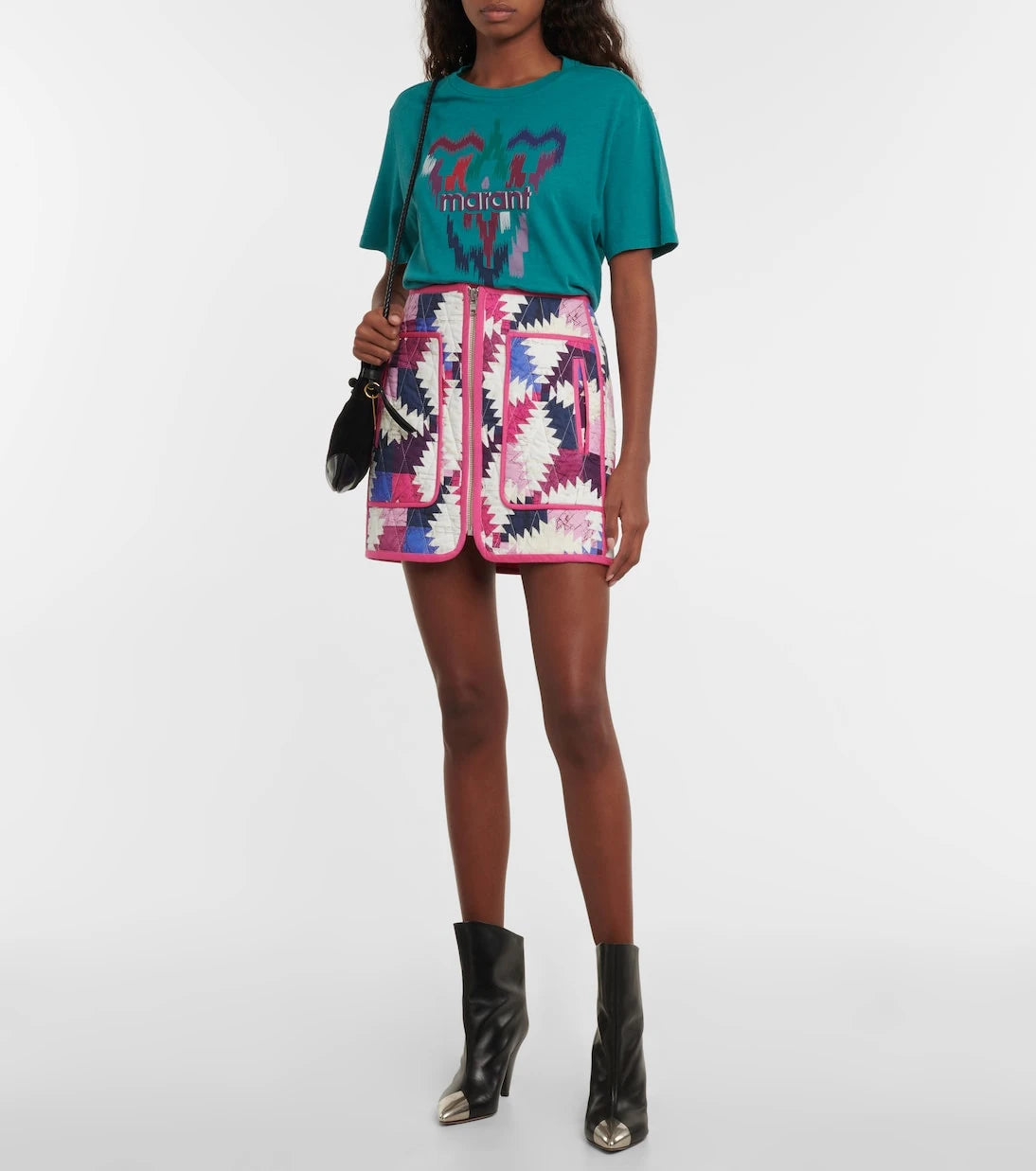 Marant Etoile - Hamlin printed cotton miniskirt