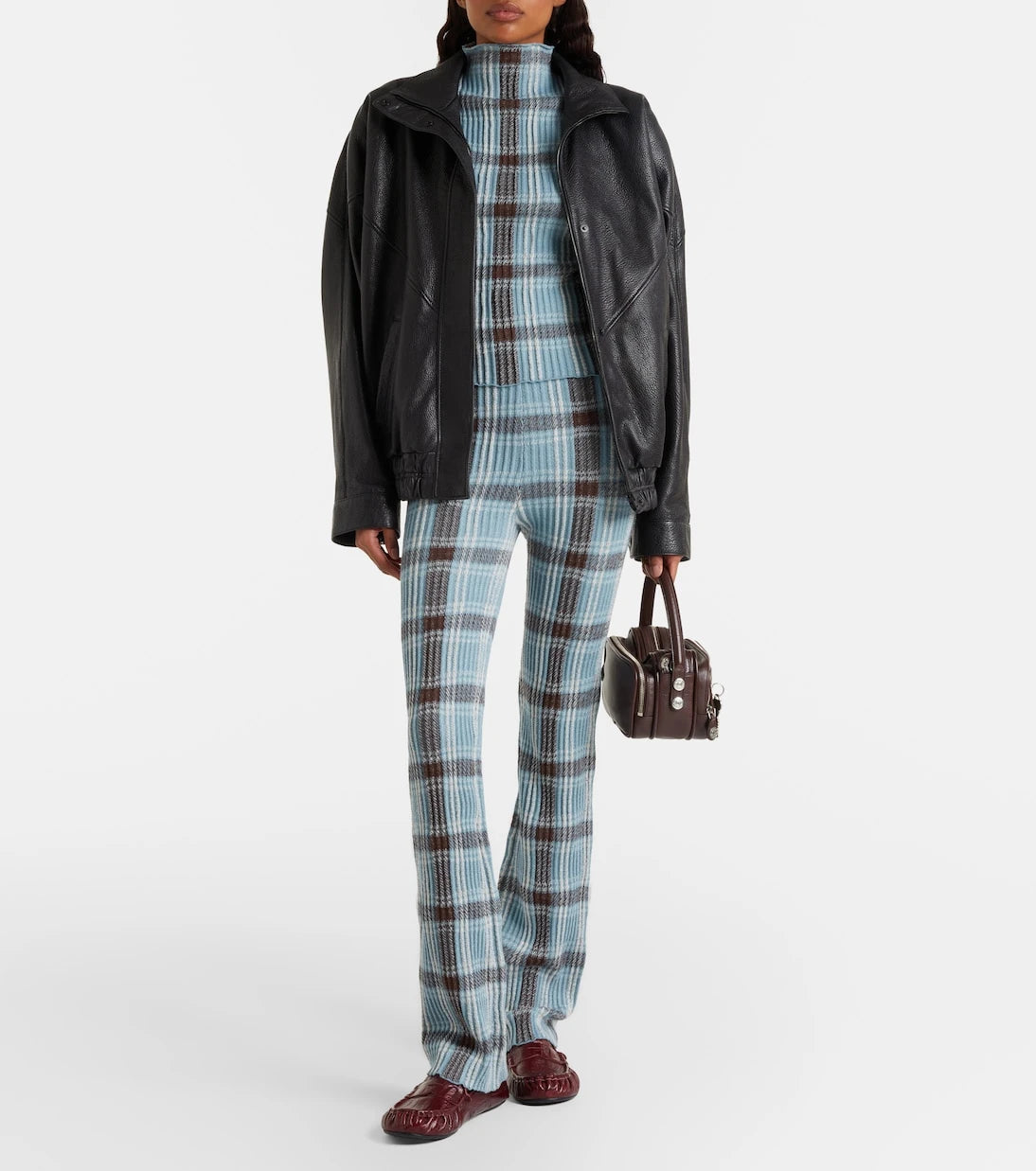 Acne Studios - Checked wool-blend slim pants