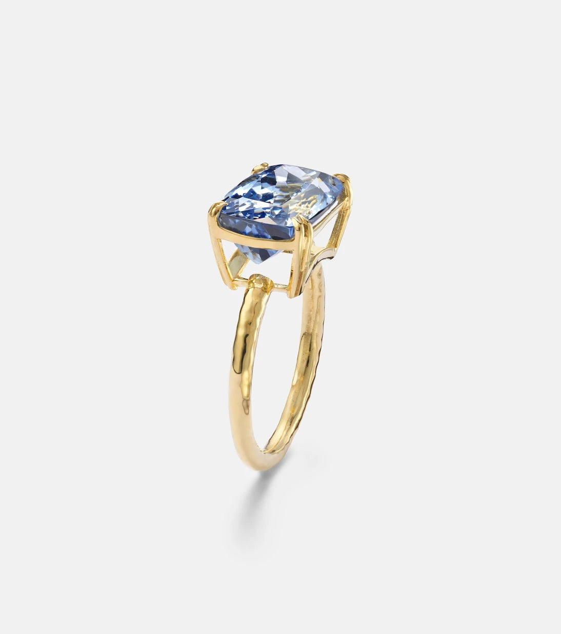 Octavia Elizabeth - 18kt gold ring with aquamarine