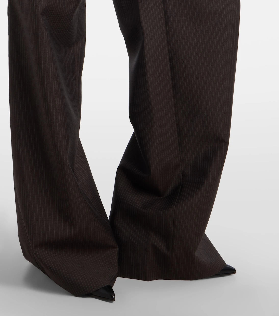 Gucci - Pinstripe wool and mohair wide-leg pants