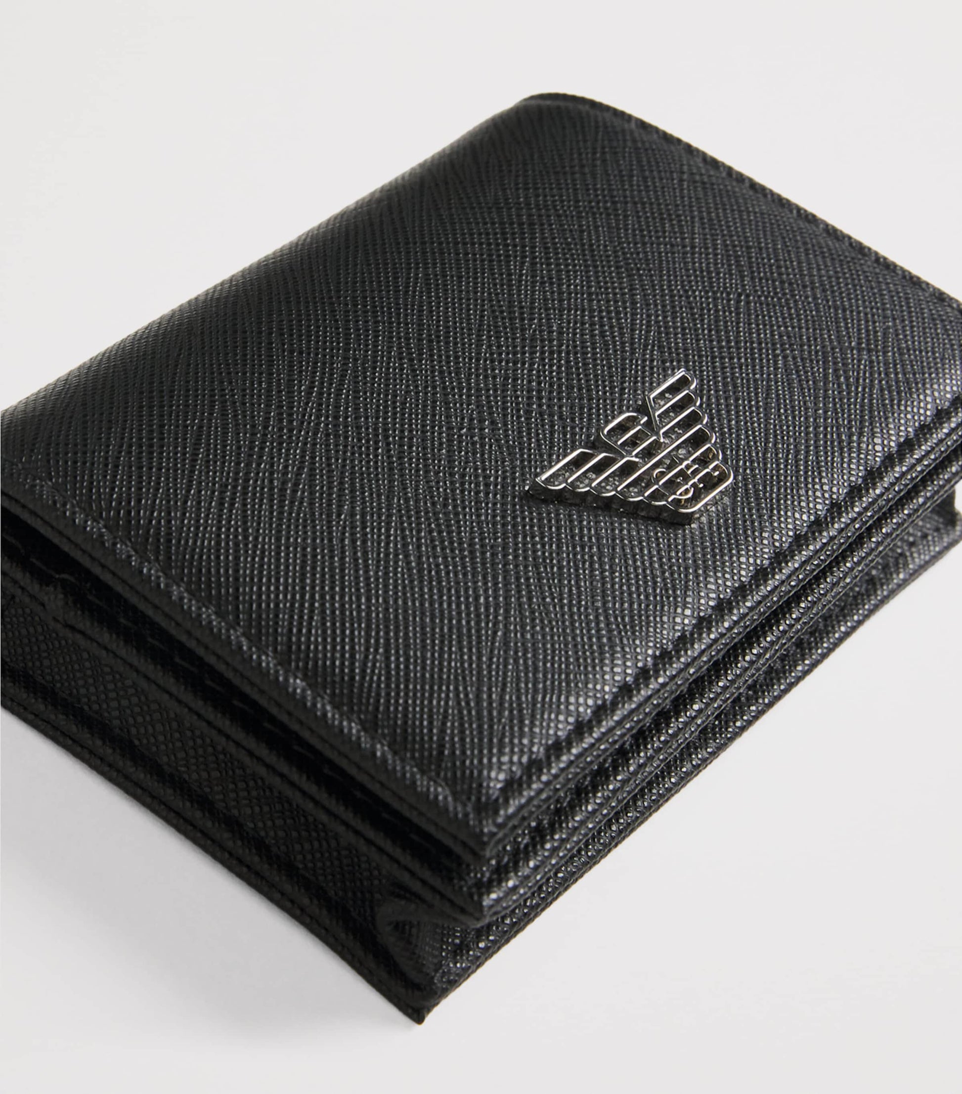 Emporio Armani Leather Eagle Card Holder