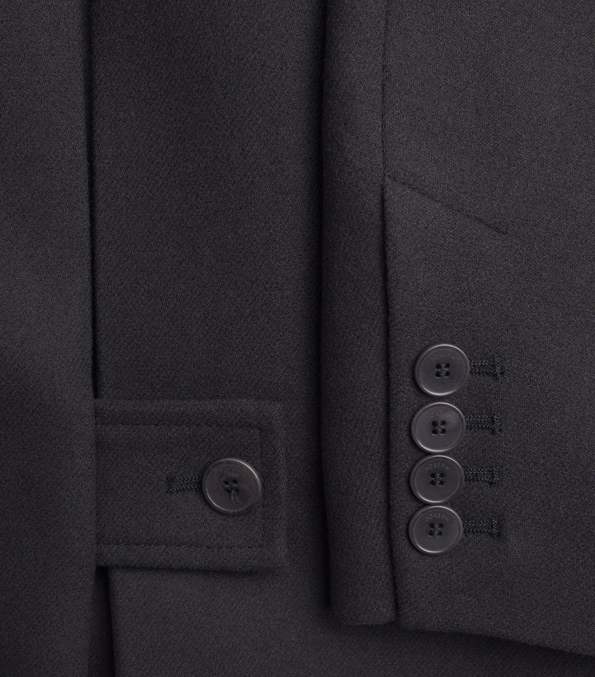 Virgin Wool Flannel Cropped Blazer