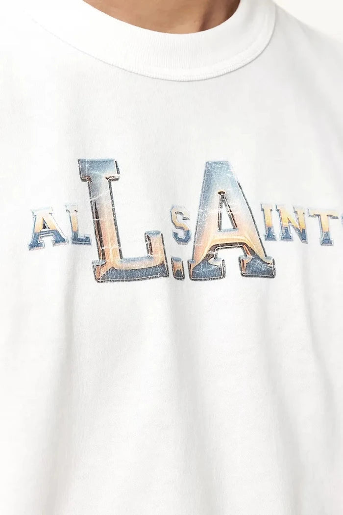 AllSaints тениска мъжка от памук ANGELINO