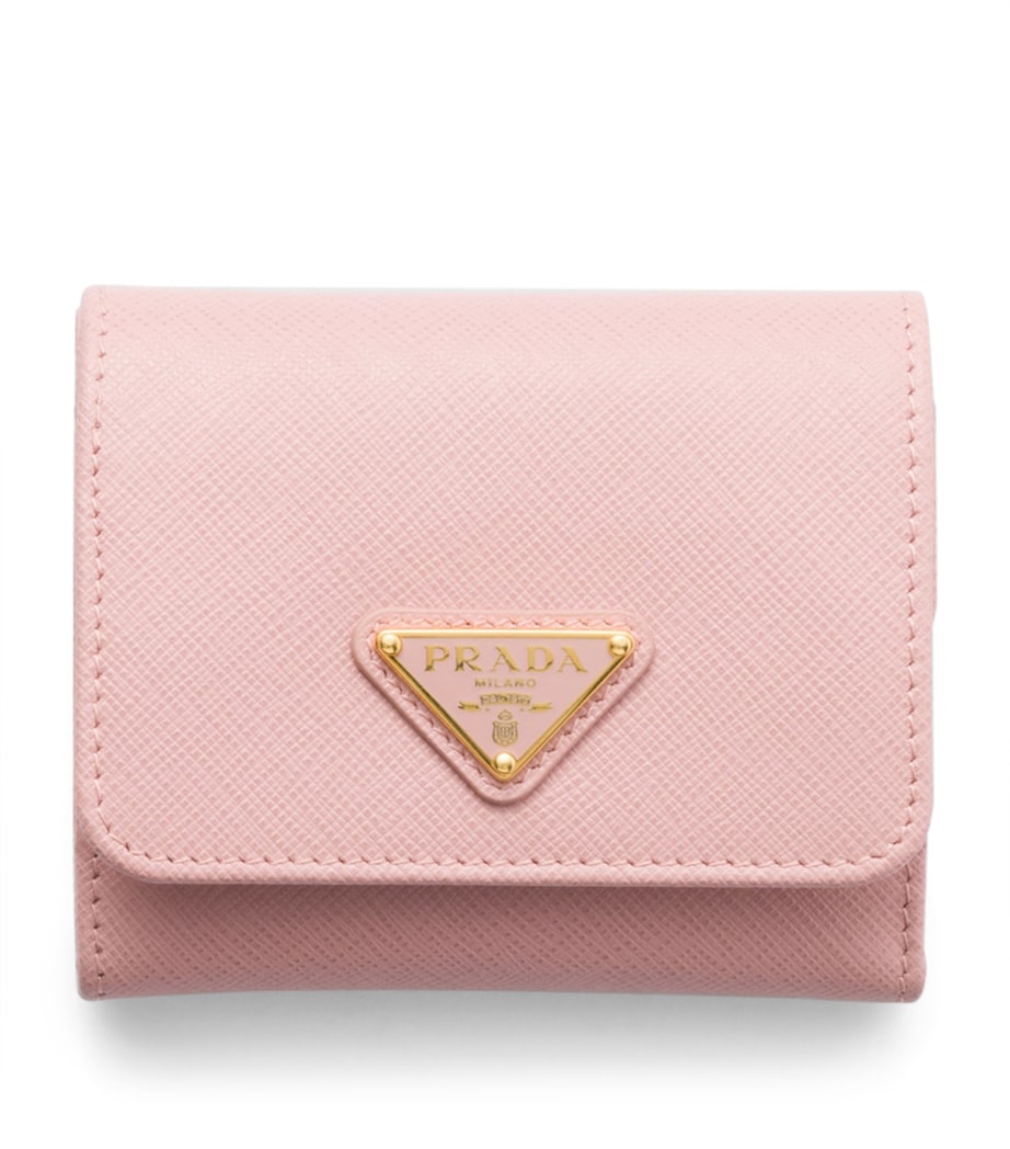 Prada Pink Small Saffiano Leather Wallet