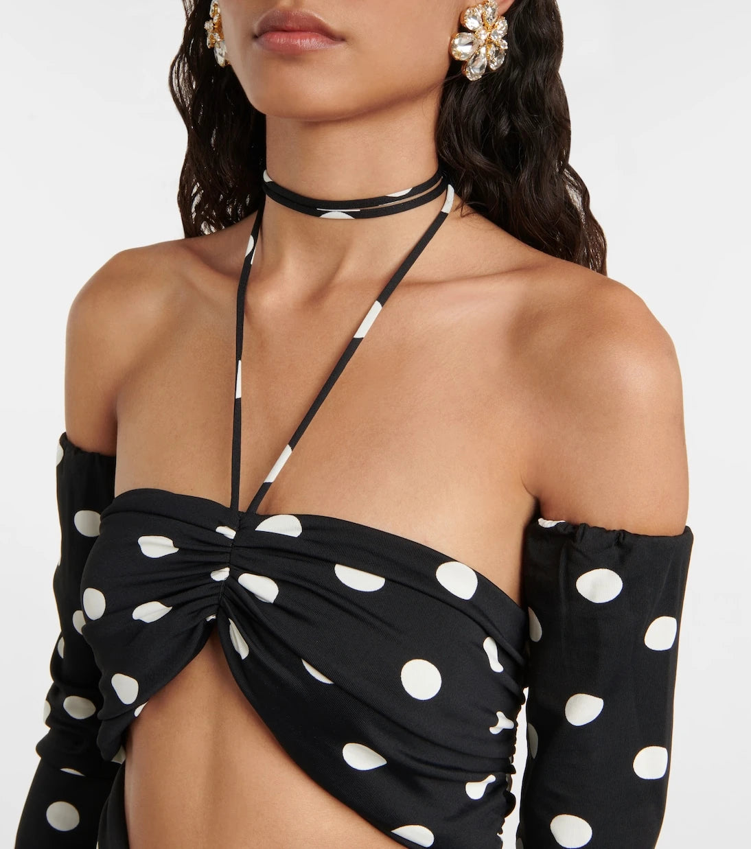 Magda Butrym - Polka-dot cutout minidress
