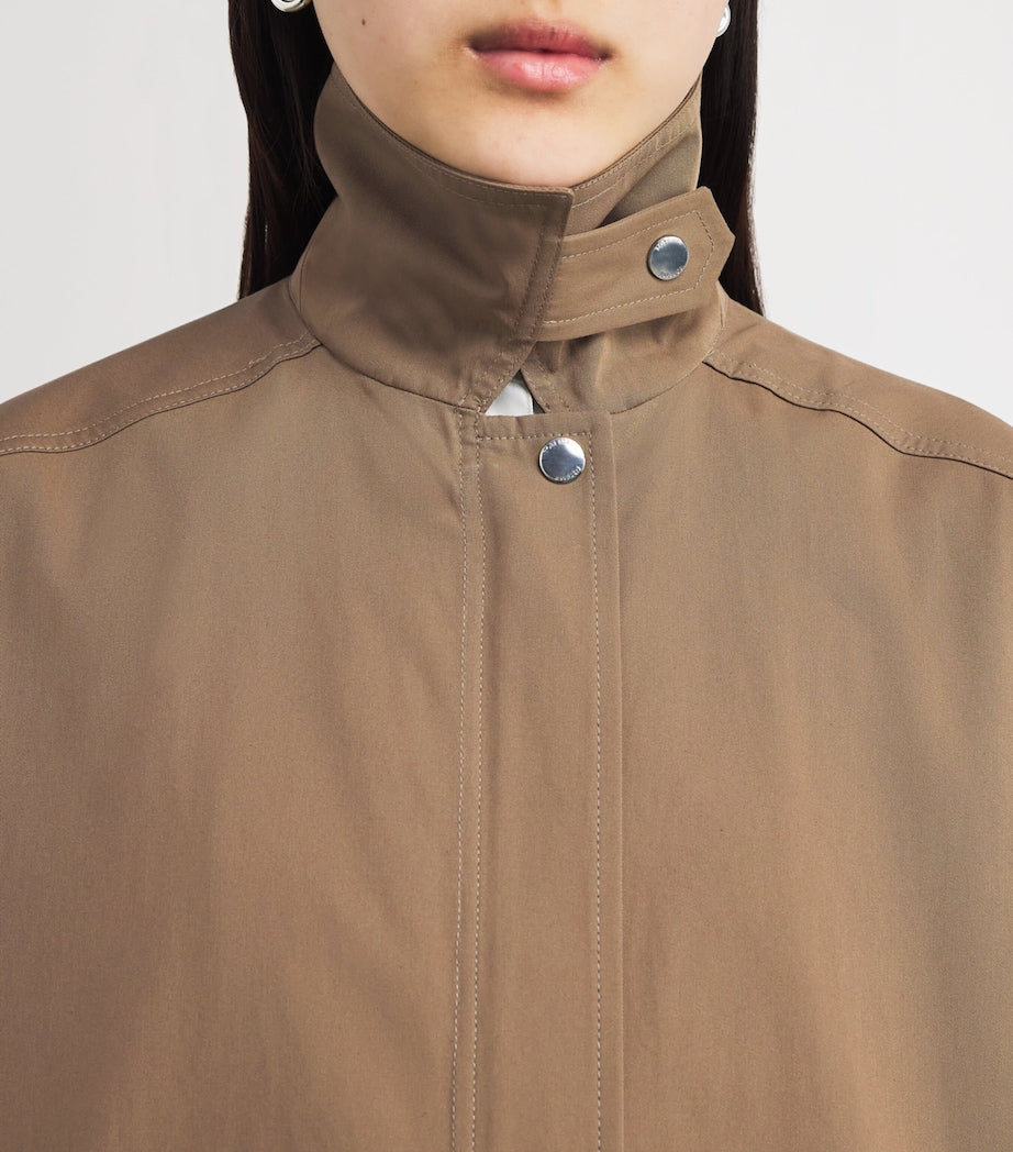 Toteme Brown Organic Cotton Oversized Trench Coat