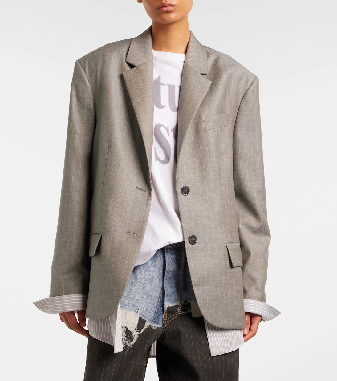 Acne Studios - Striped wool jacket