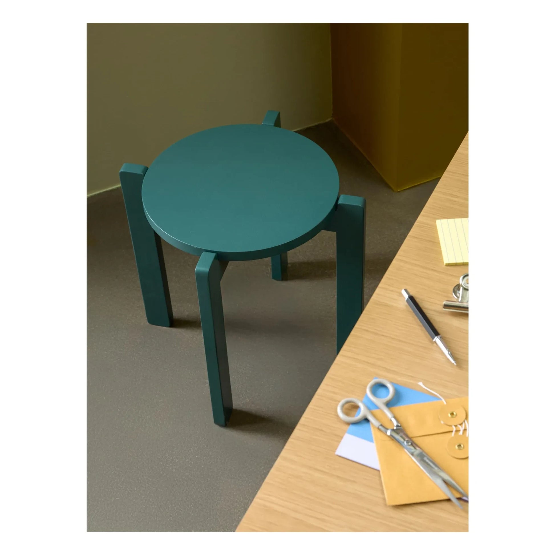 Hübsch - Always stool | Petrol blue