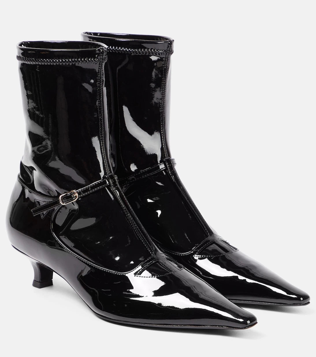 The Row - Cyd patent leather ankle boots
