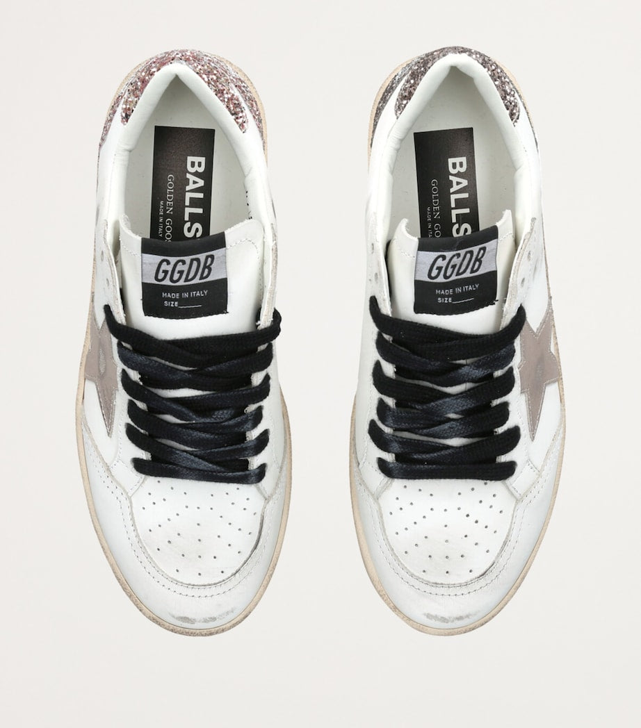 White Leather Ball Star Sneakers