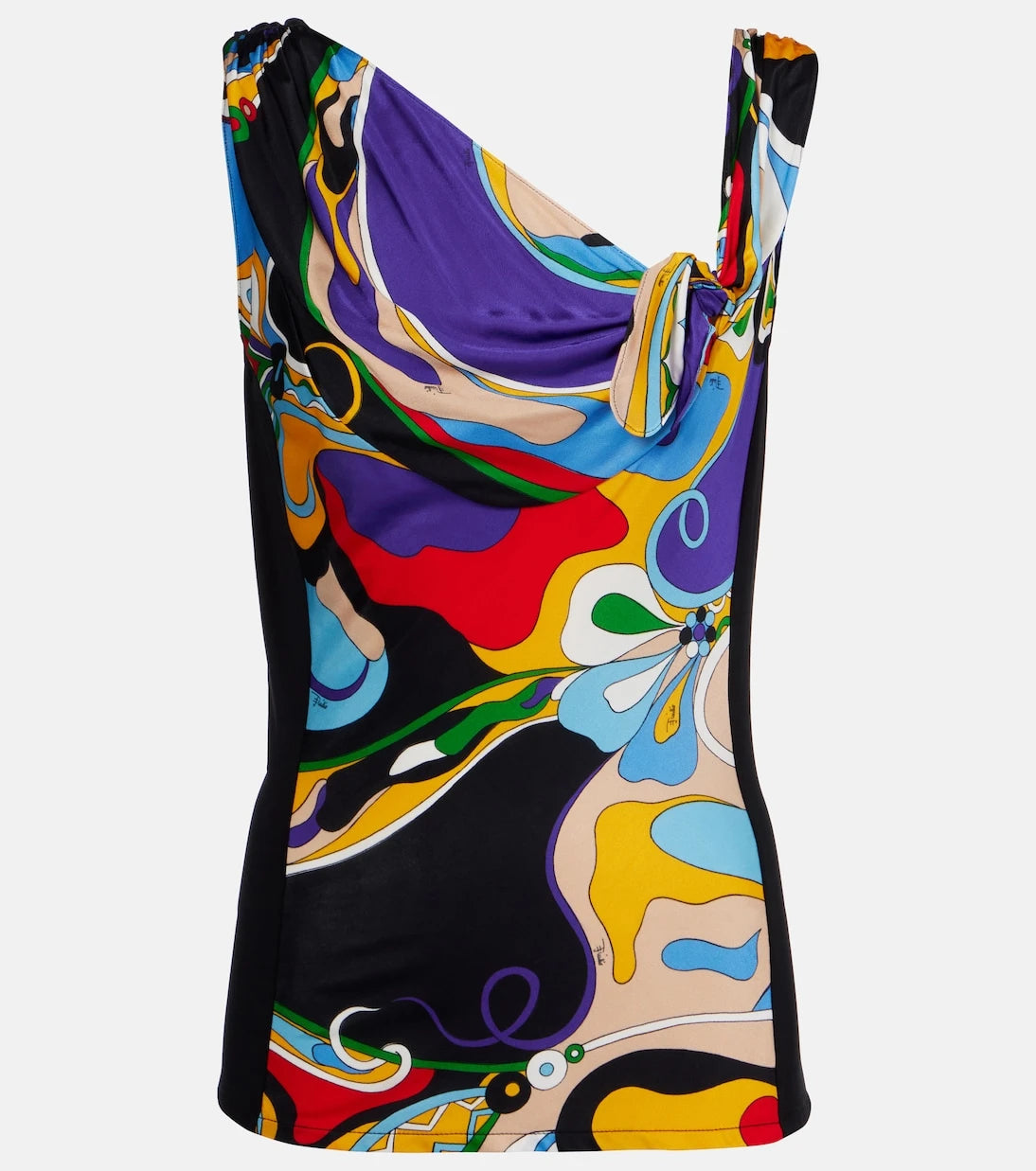 Pucci - Orchidee tie-neck top