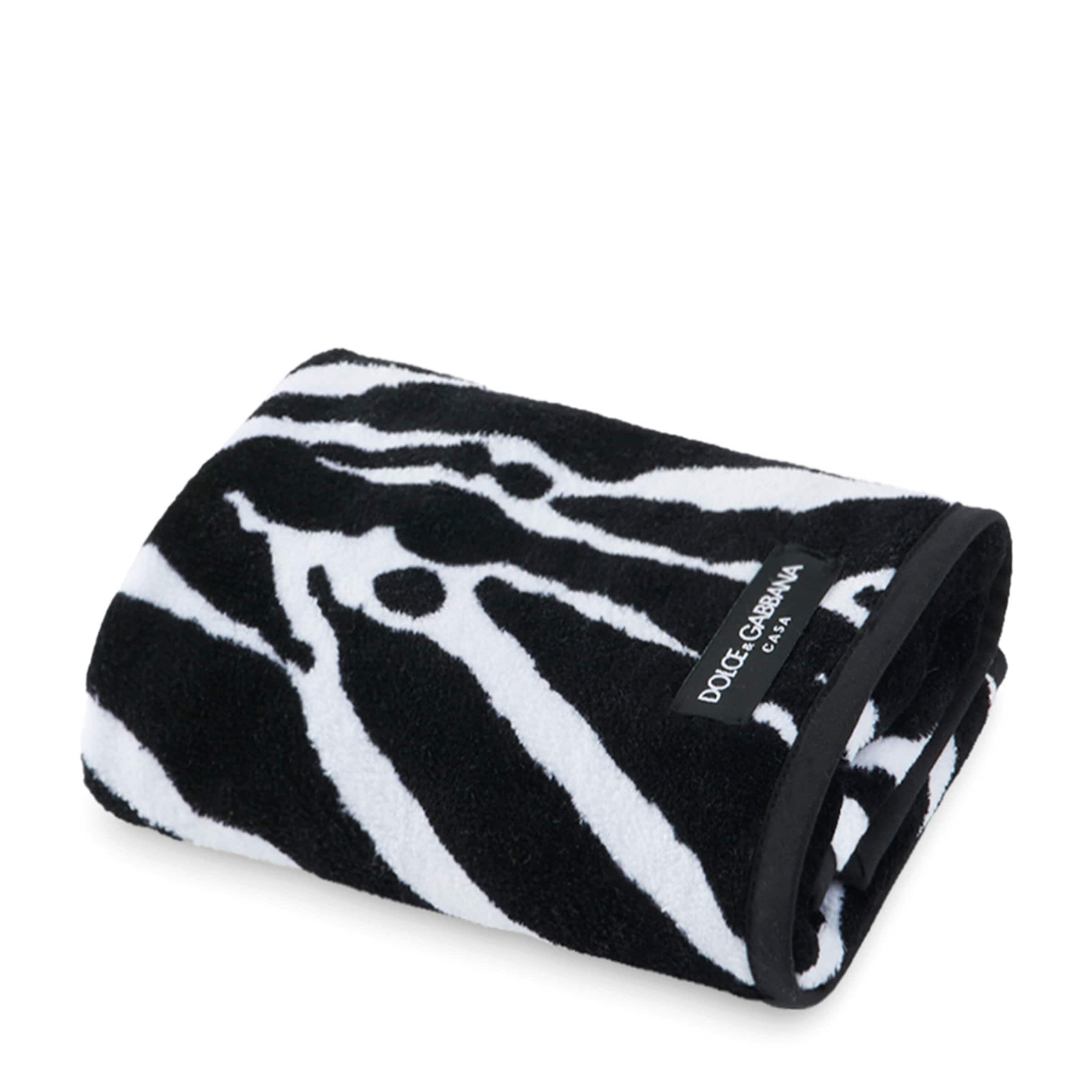Dolce & Gabbana Casa Cotton Zebra Print Guest Towel (40cm x 60cm)