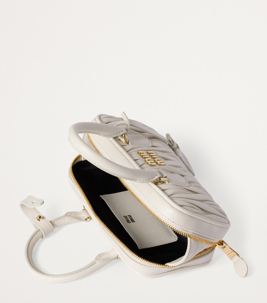 Mini Matelassé Leather Arcadie Top-Handle Bag