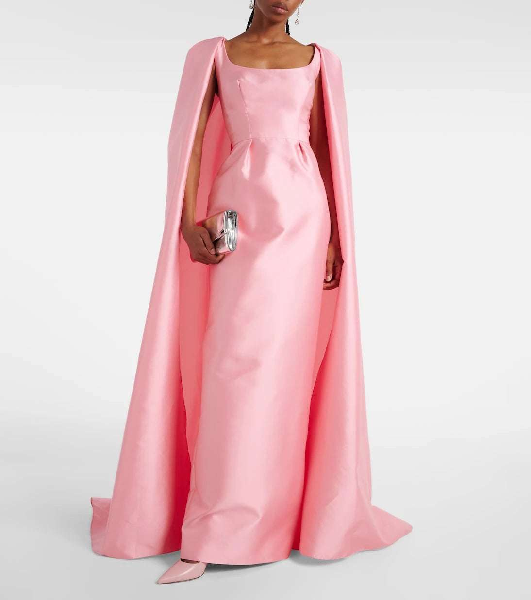 Monique Lhuillier - Caped mikado gown