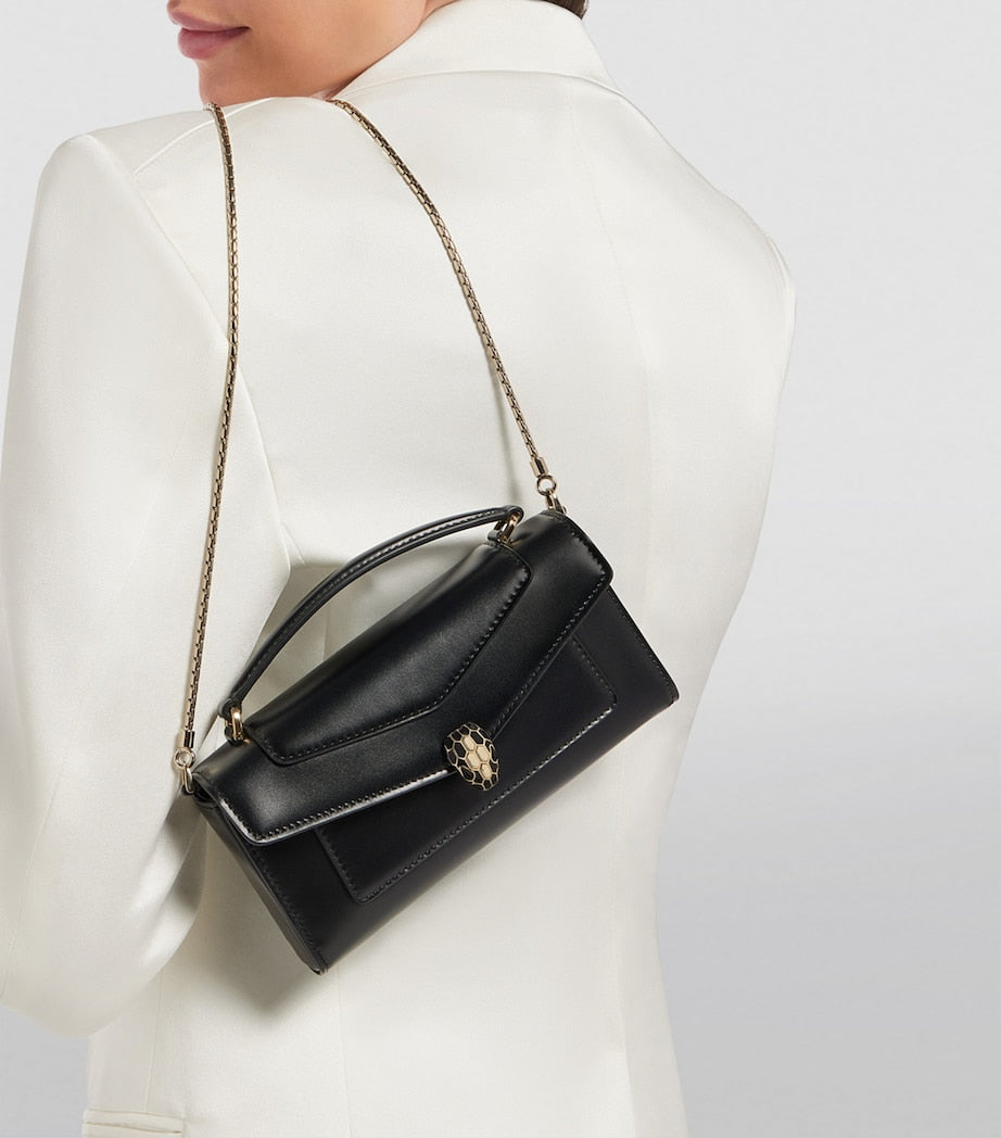 Bvlgari Black Serpenti Forever Cross-Body Phone Bag