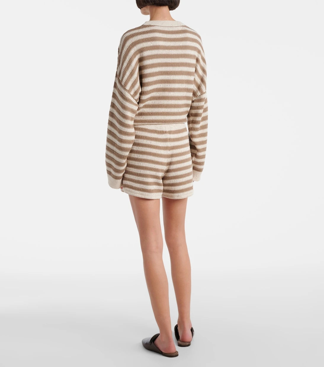 Brunello Cucinelli - Striped cotton-blend shorts