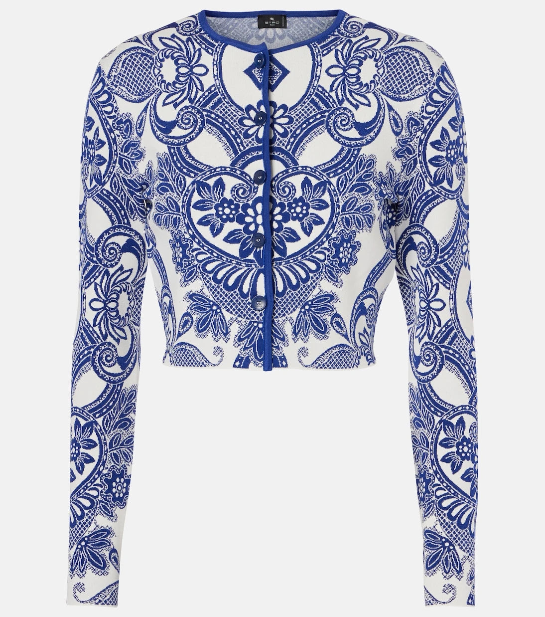 Etro - Cable-knit cropped cardigan