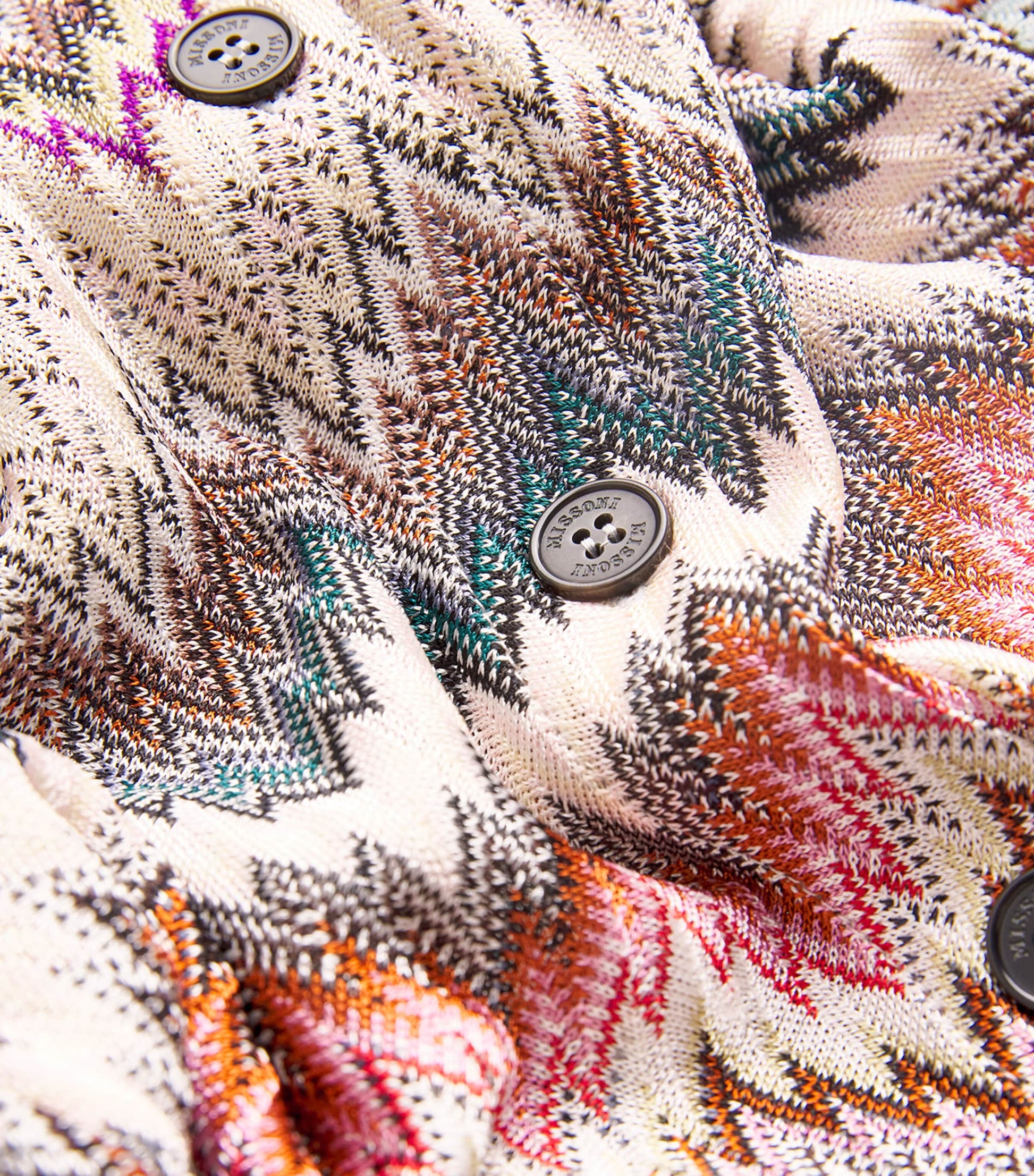 Missoni Multi Knitted Zigzag Shirt Midi Dress