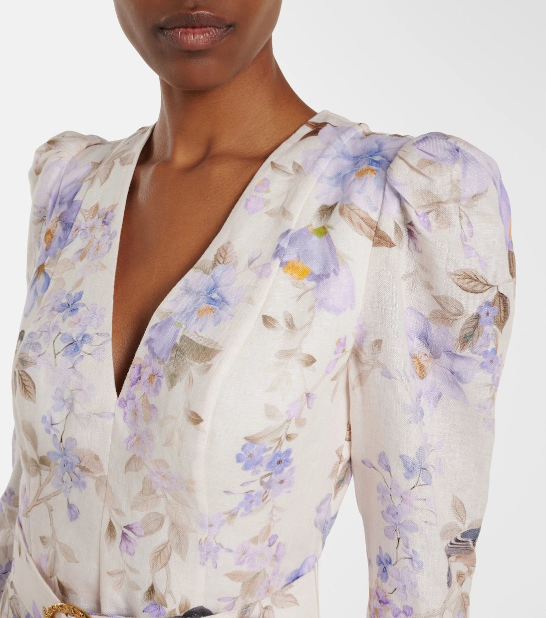 Zimmermann - Luna floral linen minidress