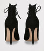 Gianvito Rossi Black Suede Tie-Up Pumps 95