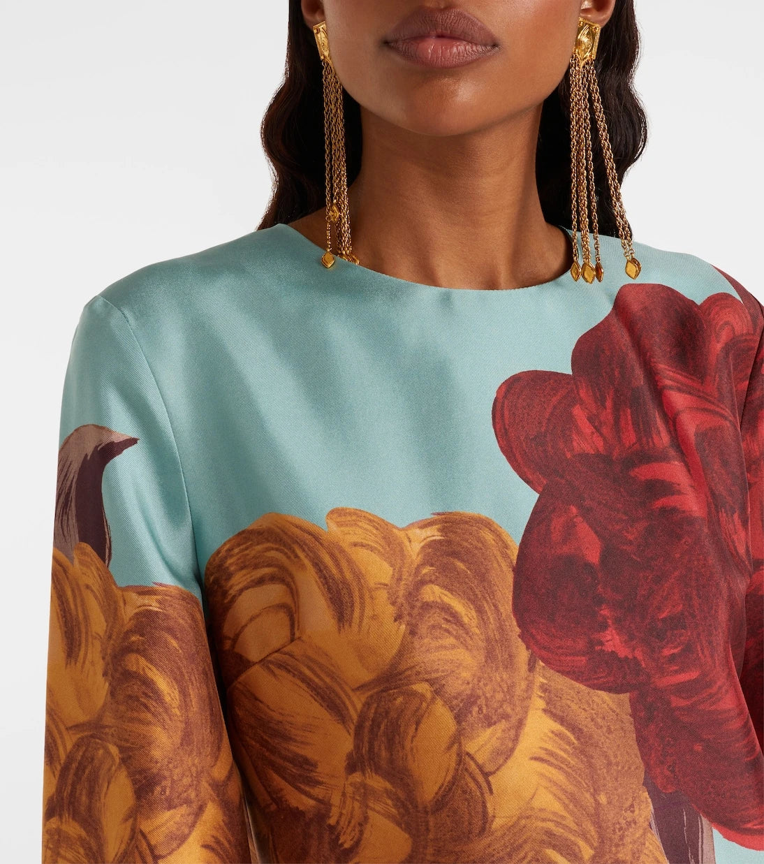 La DoubleJ - Supremes Swing floral silk minidress