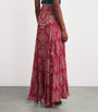 Etro Red Ruffled Maxi Skirt