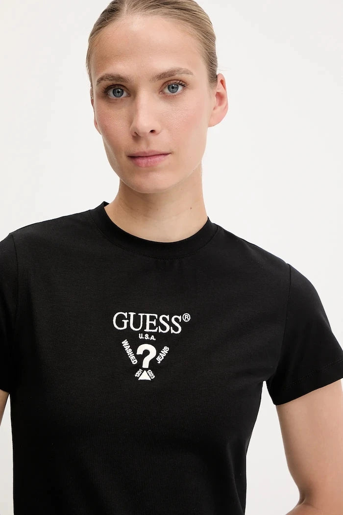 Guess pamuk ve elastan karışımlı kadın tişört COLETTE