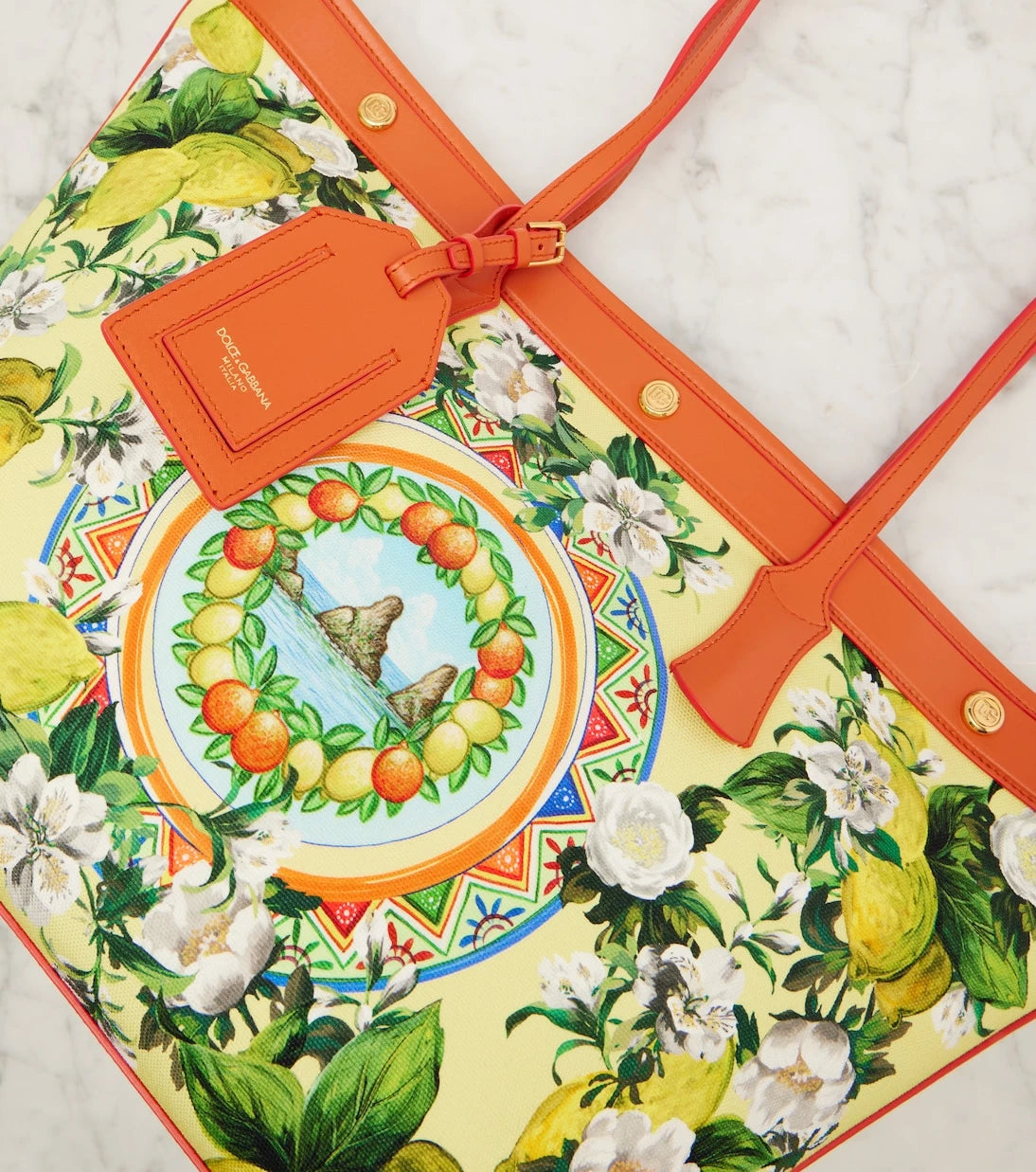 Dolce&Gabbana - Taormina Large printed canvas shopper