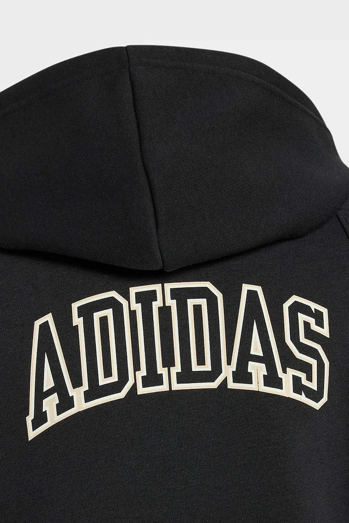 adidas çocuklar için pamuklu fermuarlı kapüşonlu sweatshirt