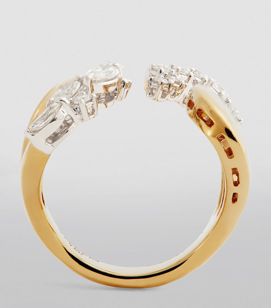 Yellow Gold and Diamond Golden Strada Stackable Ring