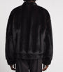 Maison Margiela Brown Reversible Faux Fur Bomber Jacket