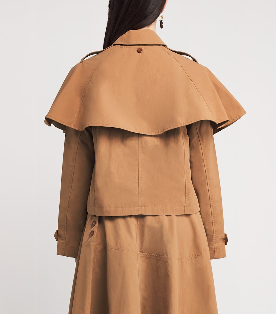 Ulla Johnson Orange Water-Repellent River Cape-Layer Jacket