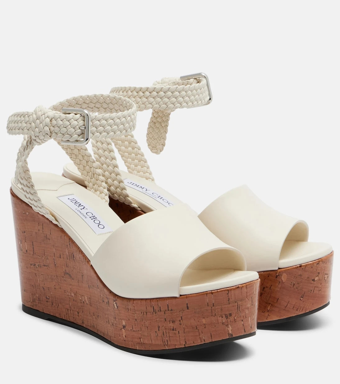 Jimmy Choo - Jory leather wedge sandals