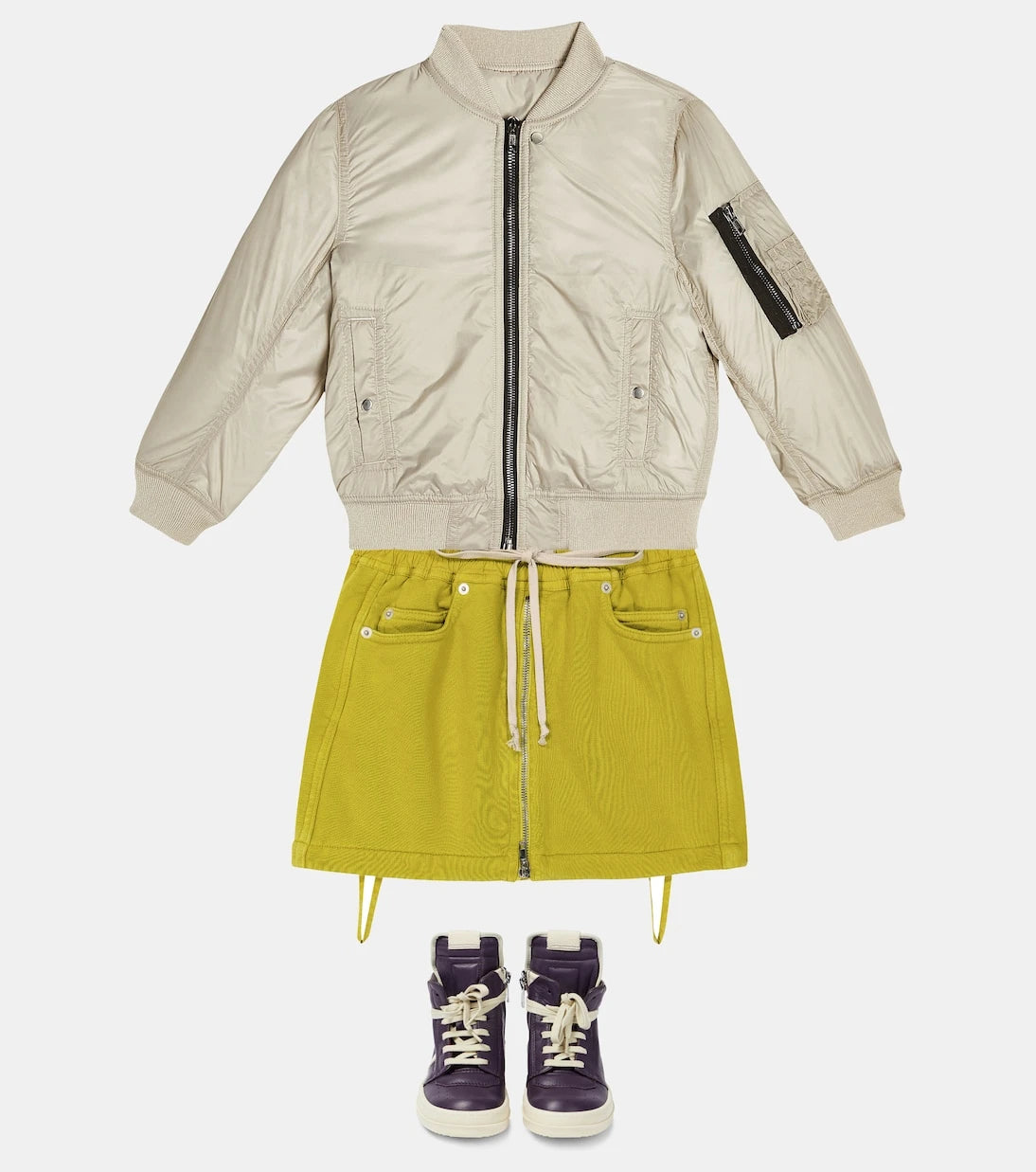 Rick Owens Kids - Teknik bomber ceket