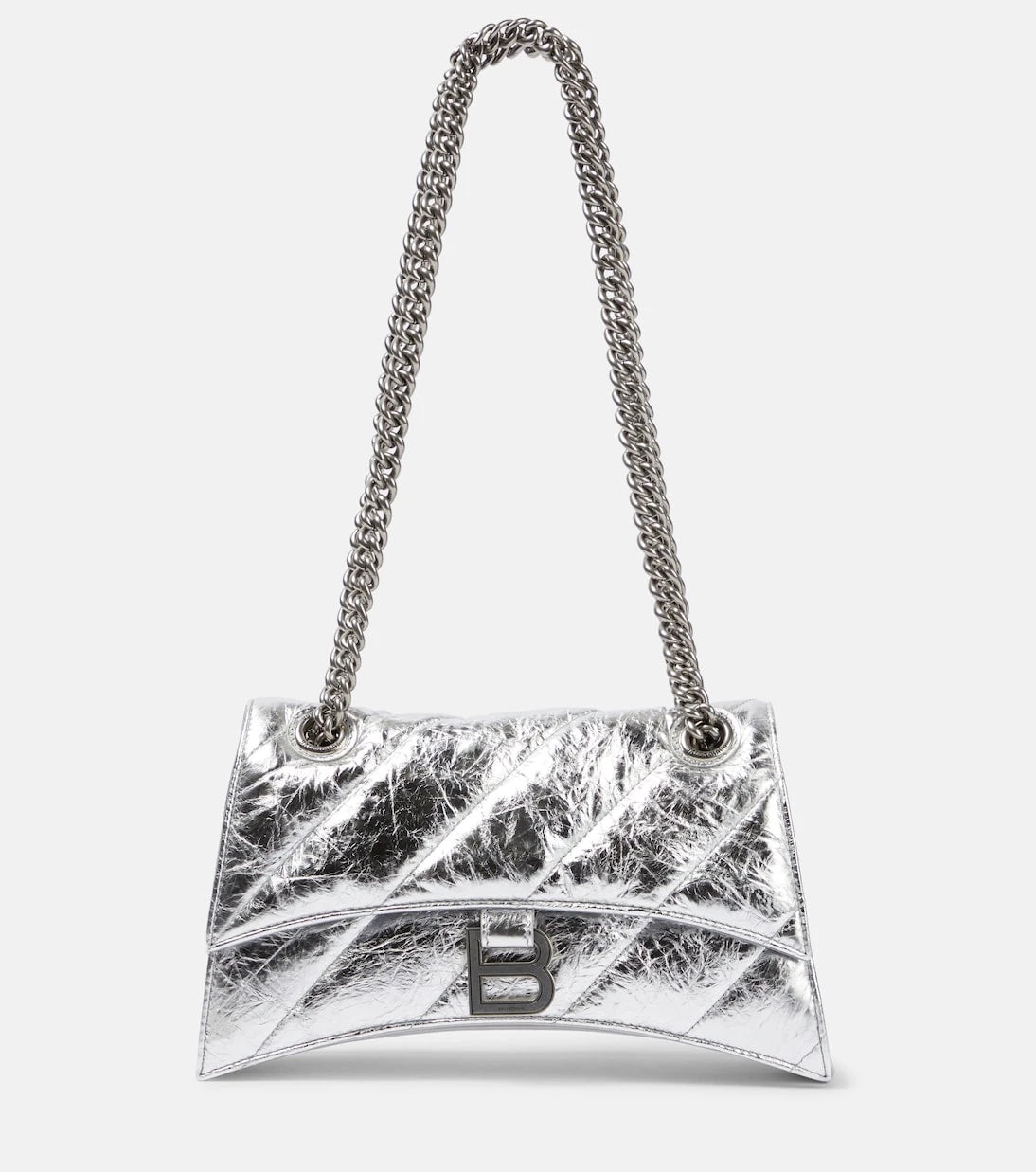 Balenciaga - حقيبة كتف Crush Small من الجلد
