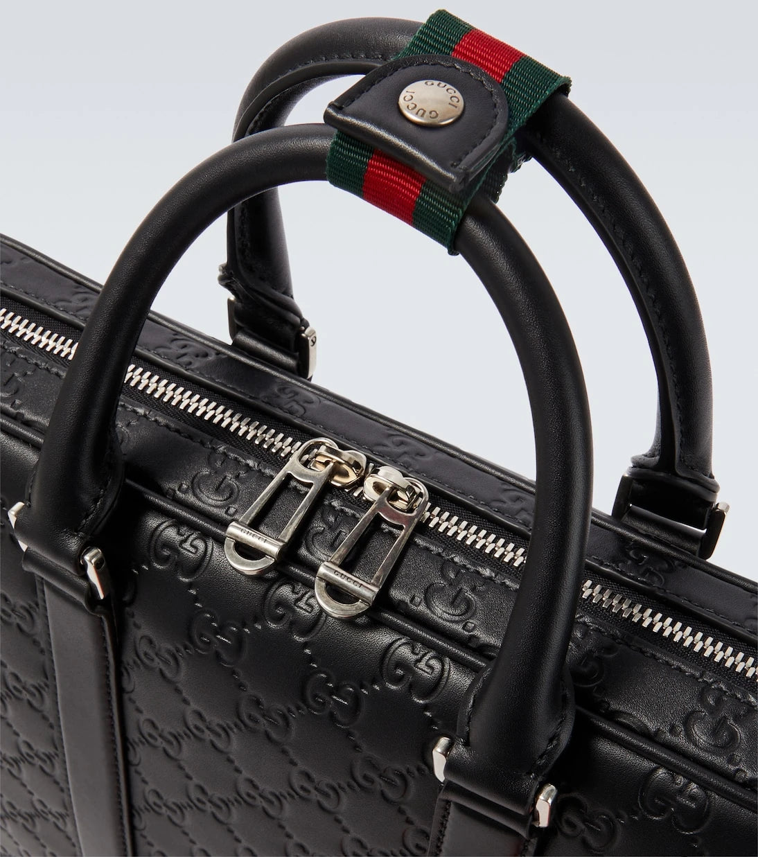 Gucci - GG Emblem debossed leather briefcase