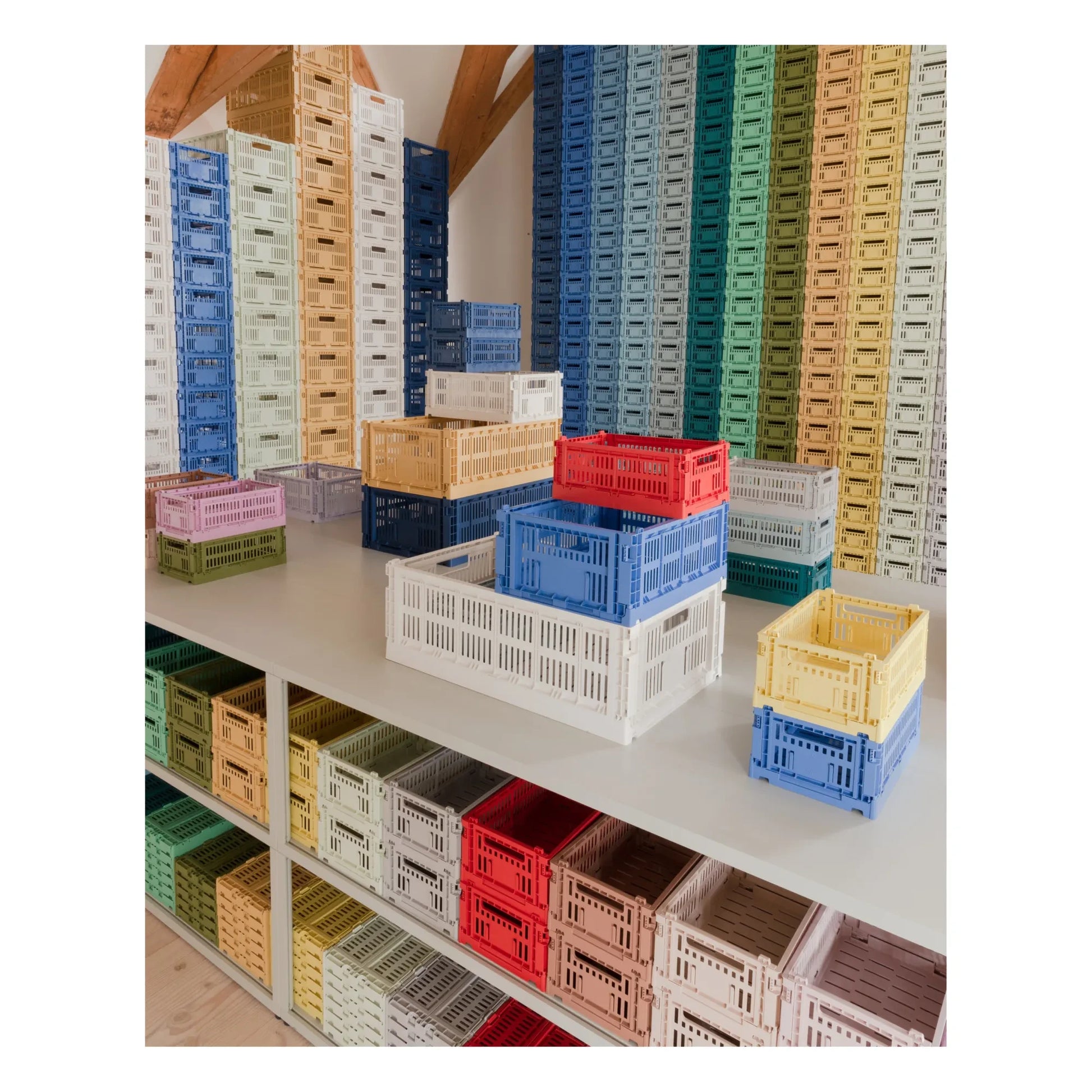 Hay - 100% Recycled Collapsible Crate | Off-White
