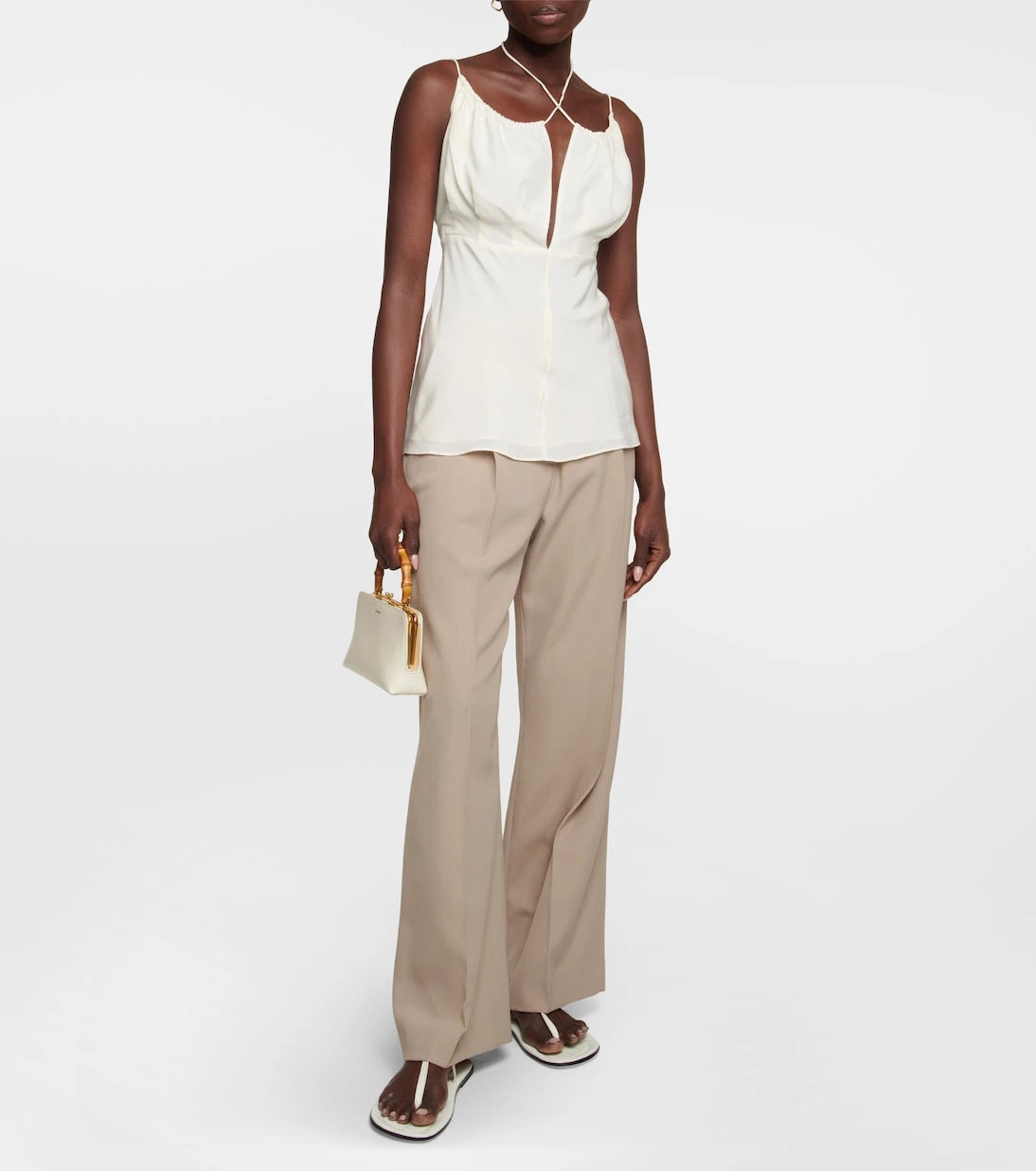 Toteme - Gathered silk top