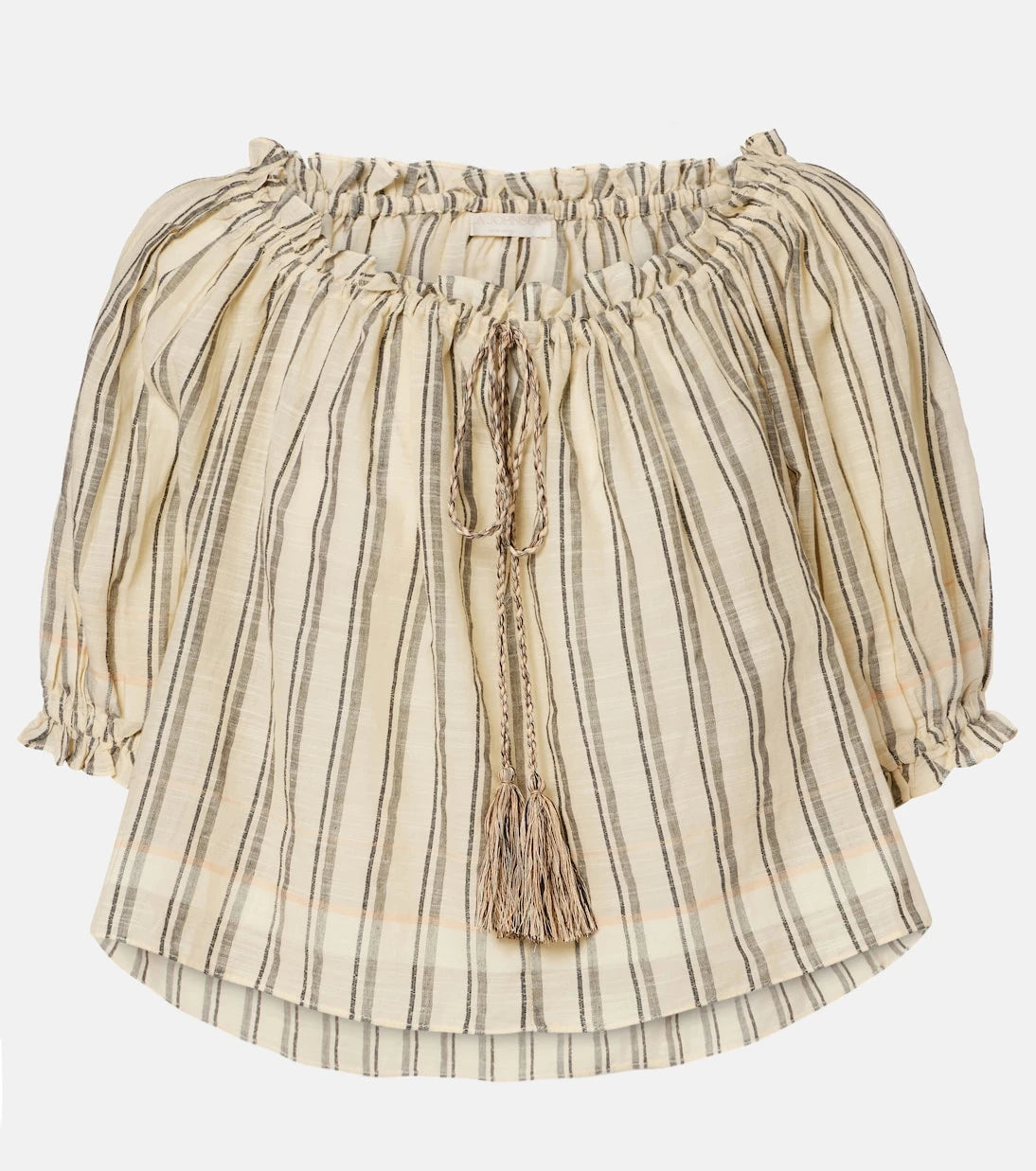 Ulla Johnson - Paros striped cropped cotton top