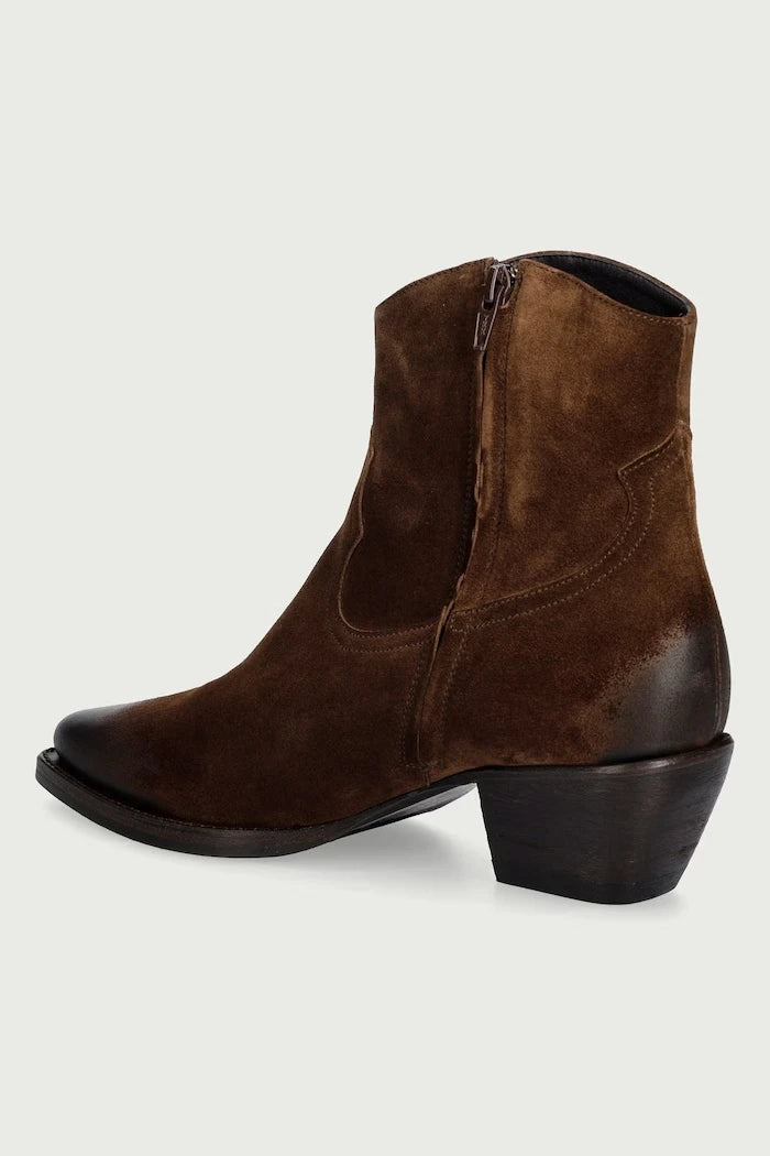 Kadın süet kovboy botları Arabica babysilk suede 554