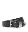 Maje Black Leather Multi-Ring Belt