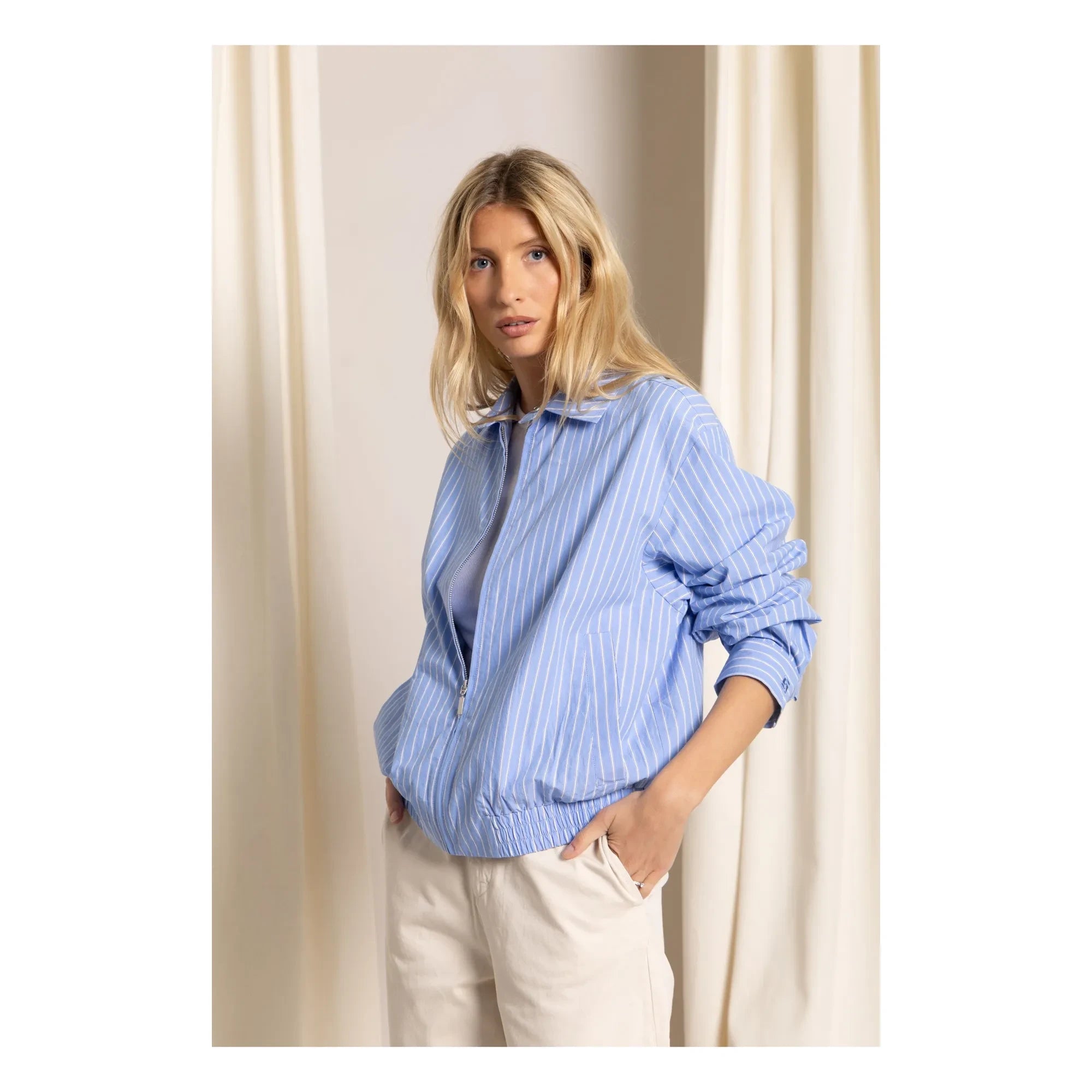 Smallable Woman - Cleo Striped Jacket | Blue