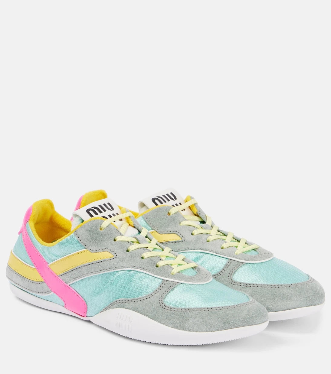 Miu Miu - Gymnasium suede and technical sneakers