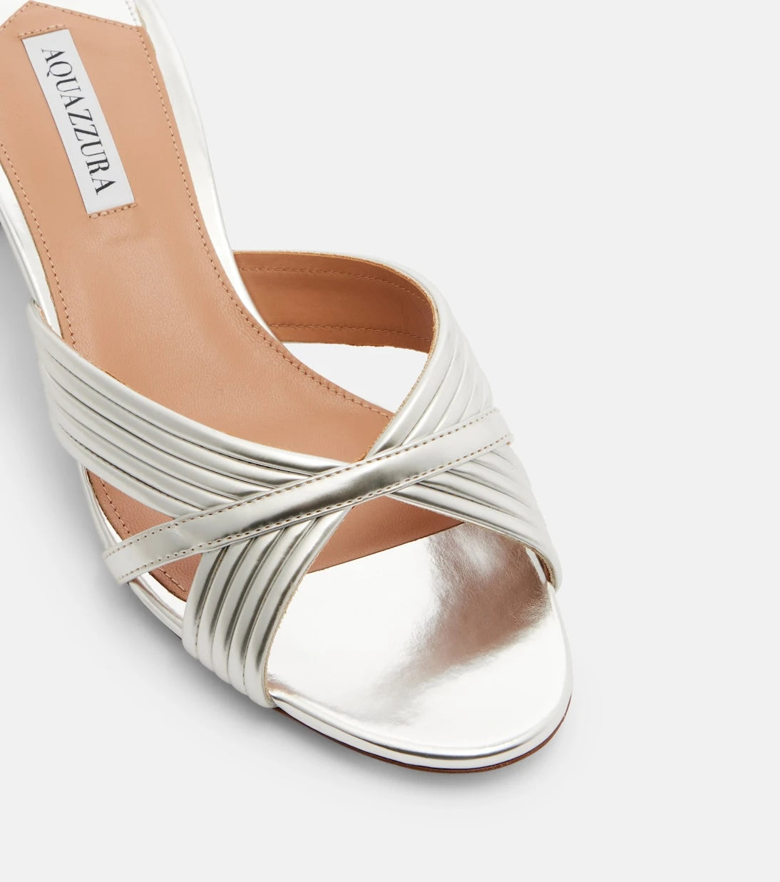 Aquazzura - Sundance metallic leather sandals