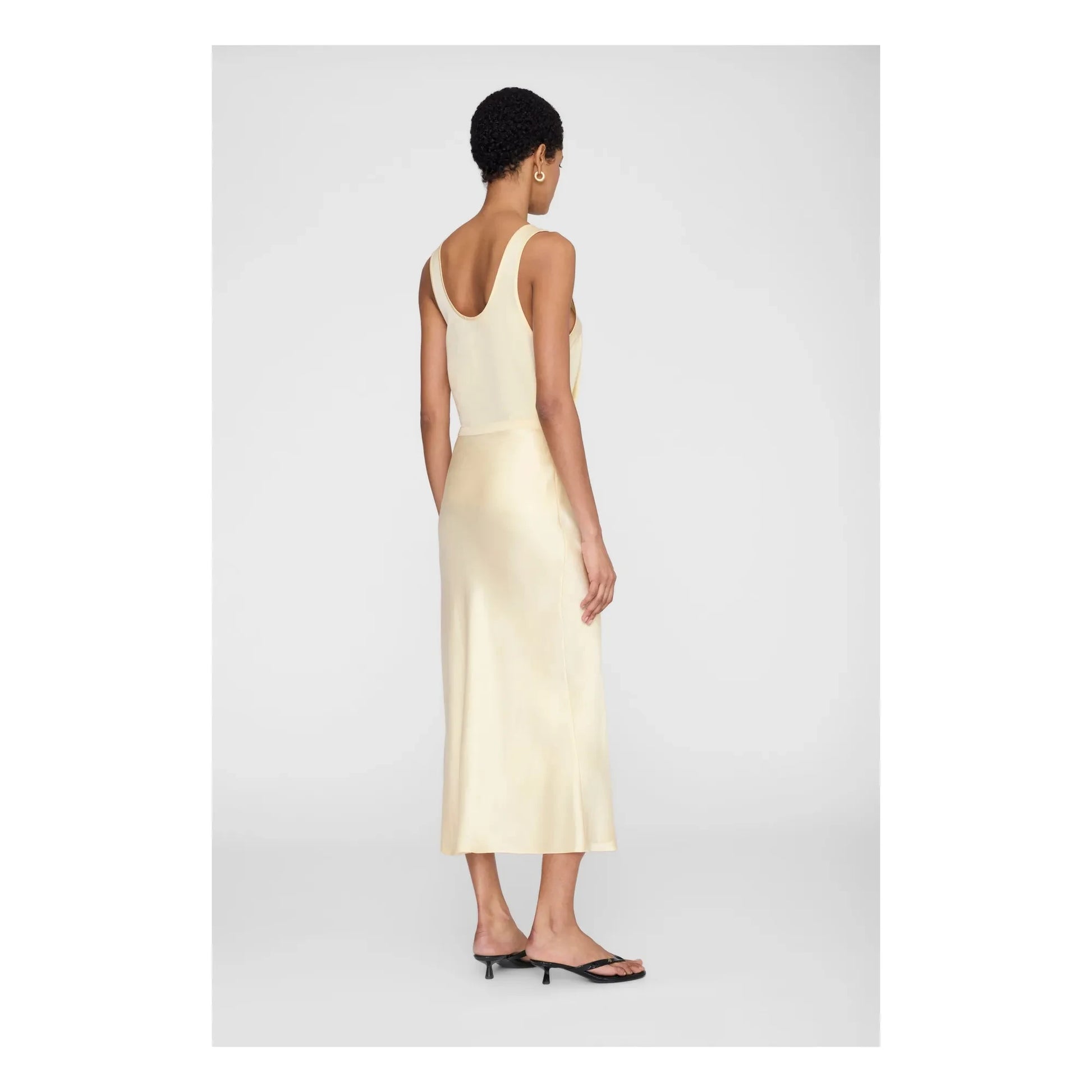 Anine Bing - Silk Bar Skirt | Pale yellow